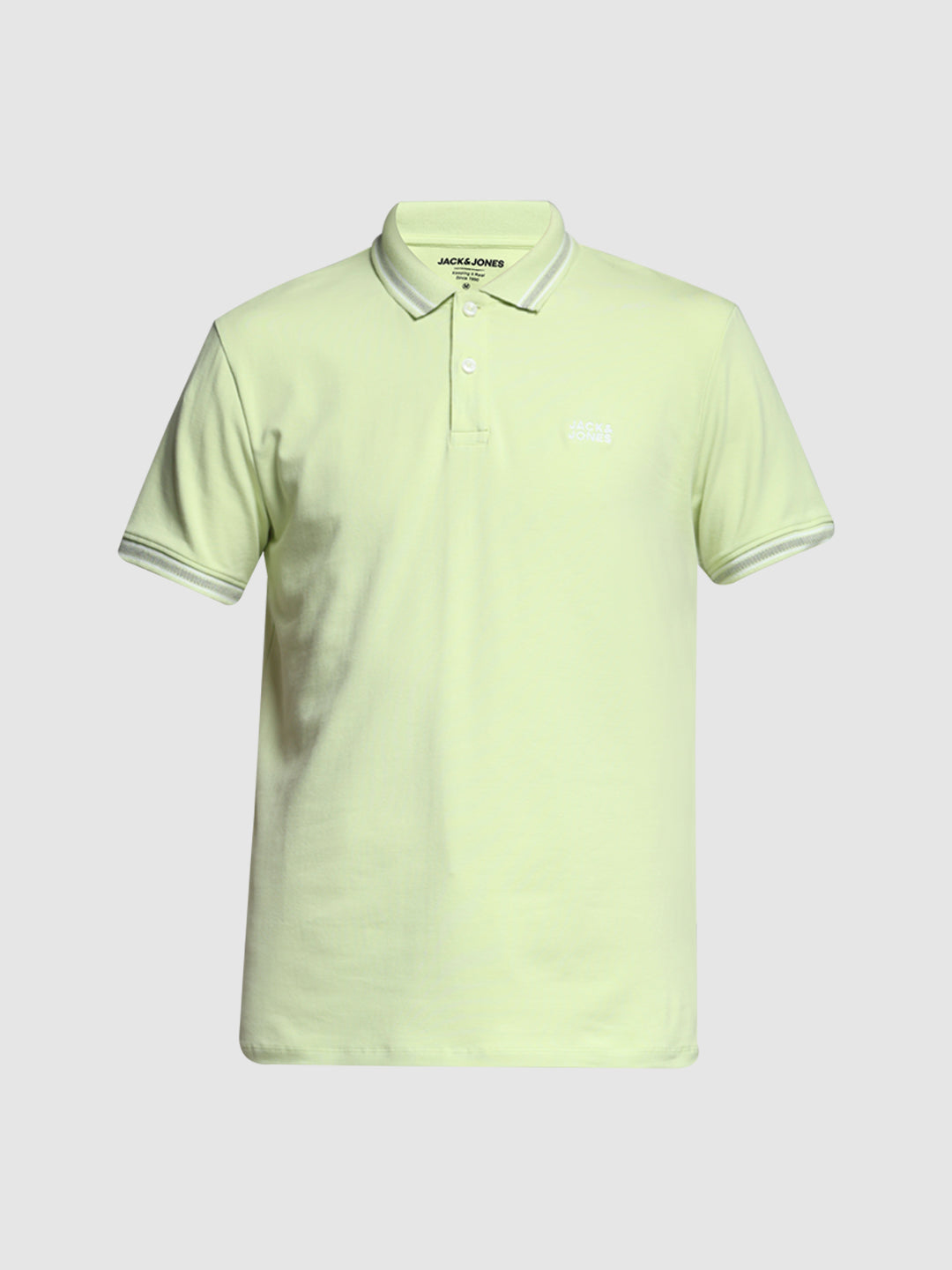 Lime Green Logo Print Polo