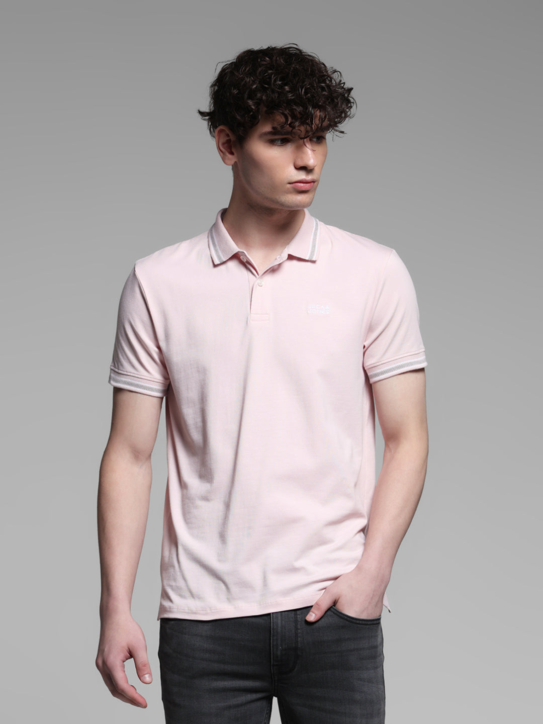 Lilac Logo Print Polo - S