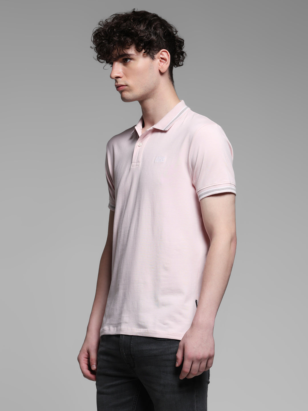 Lilac Logo Print Polo