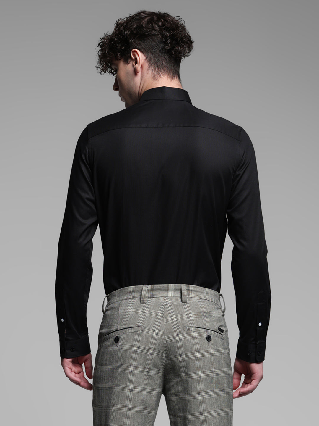 Black Cotton Formal Shirt