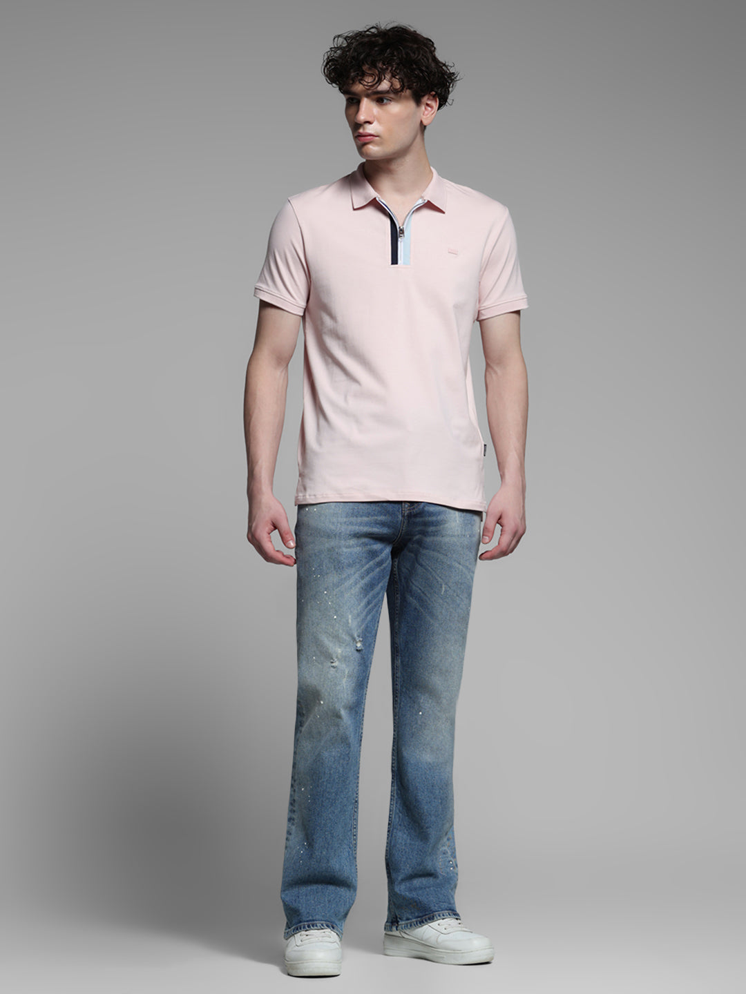 Lilac Zipper Detail Polo