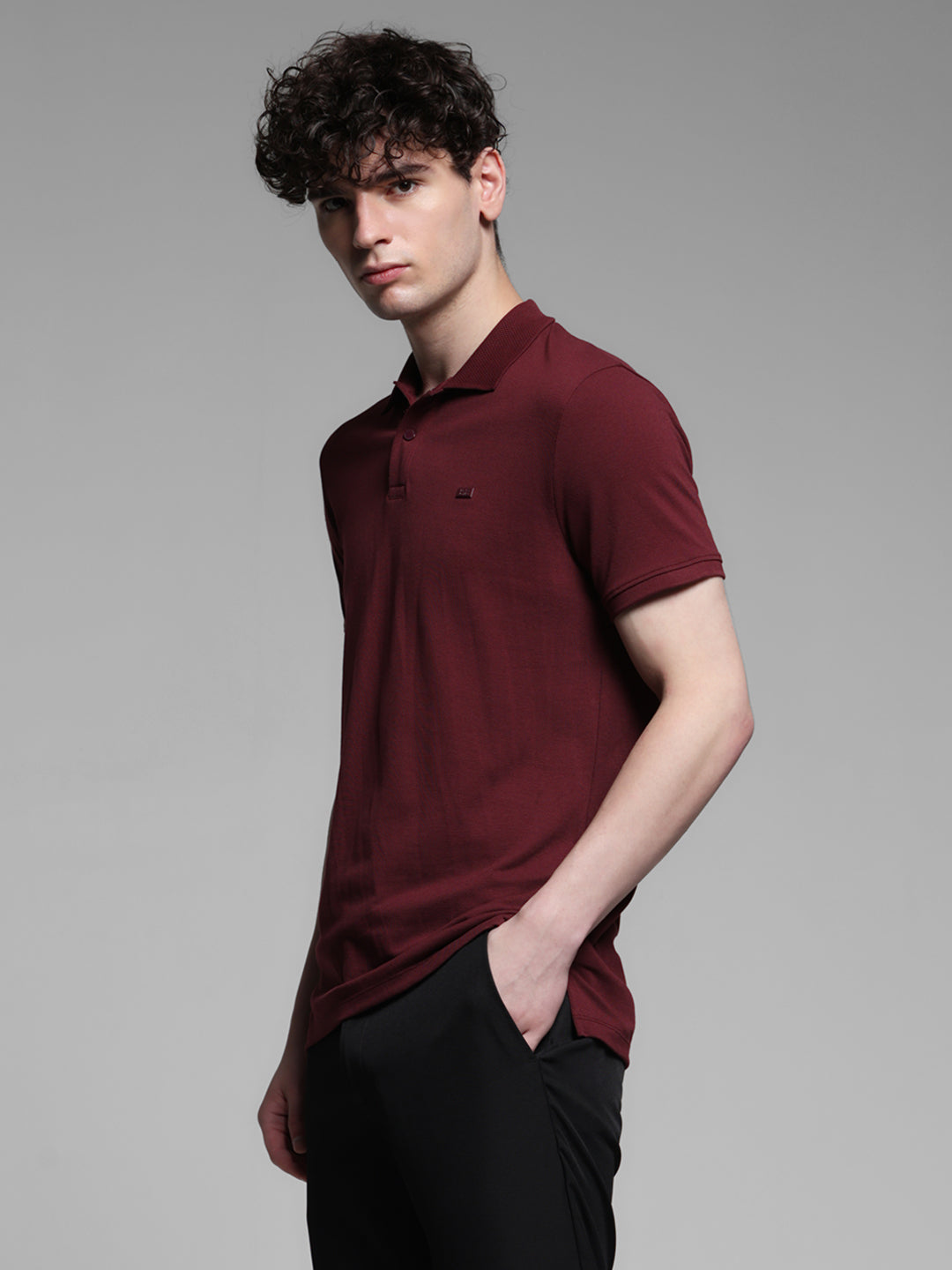 Maroon Solid Polo