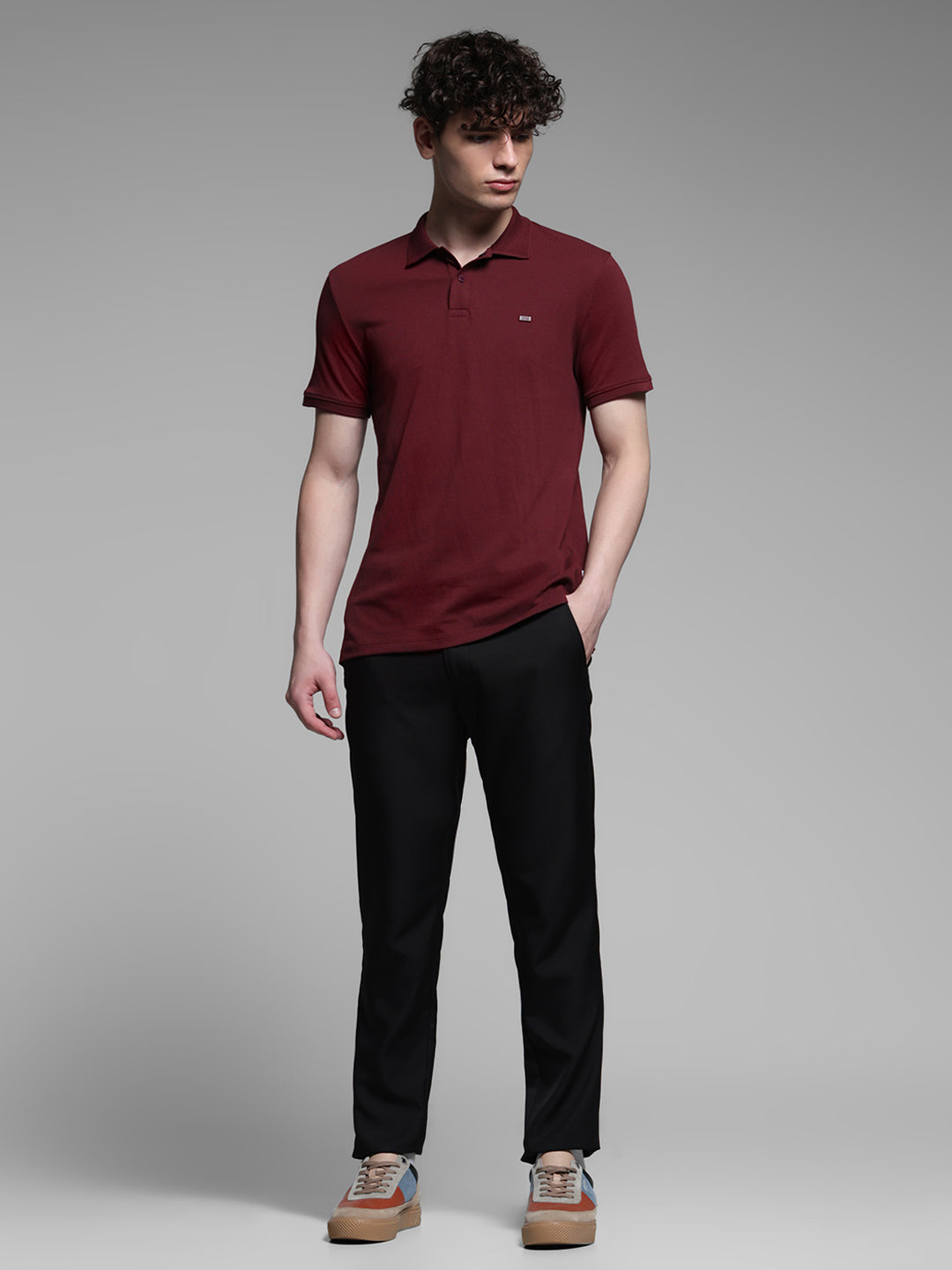Maroon Solid Polo