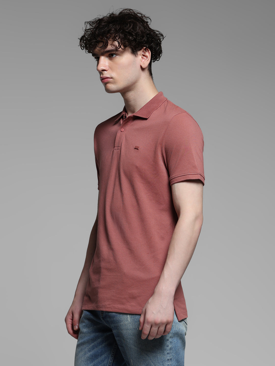 Dark Pink Solid Polo