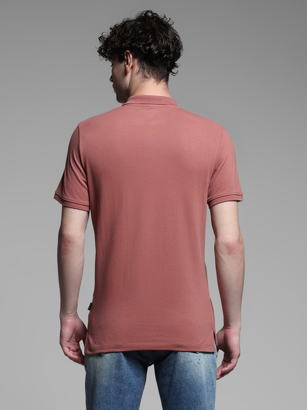 Dark Pink Solid Polo