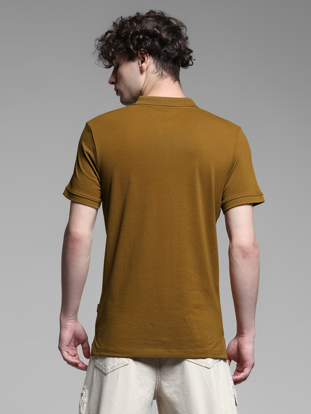 Bronze Brown Solid Polo
