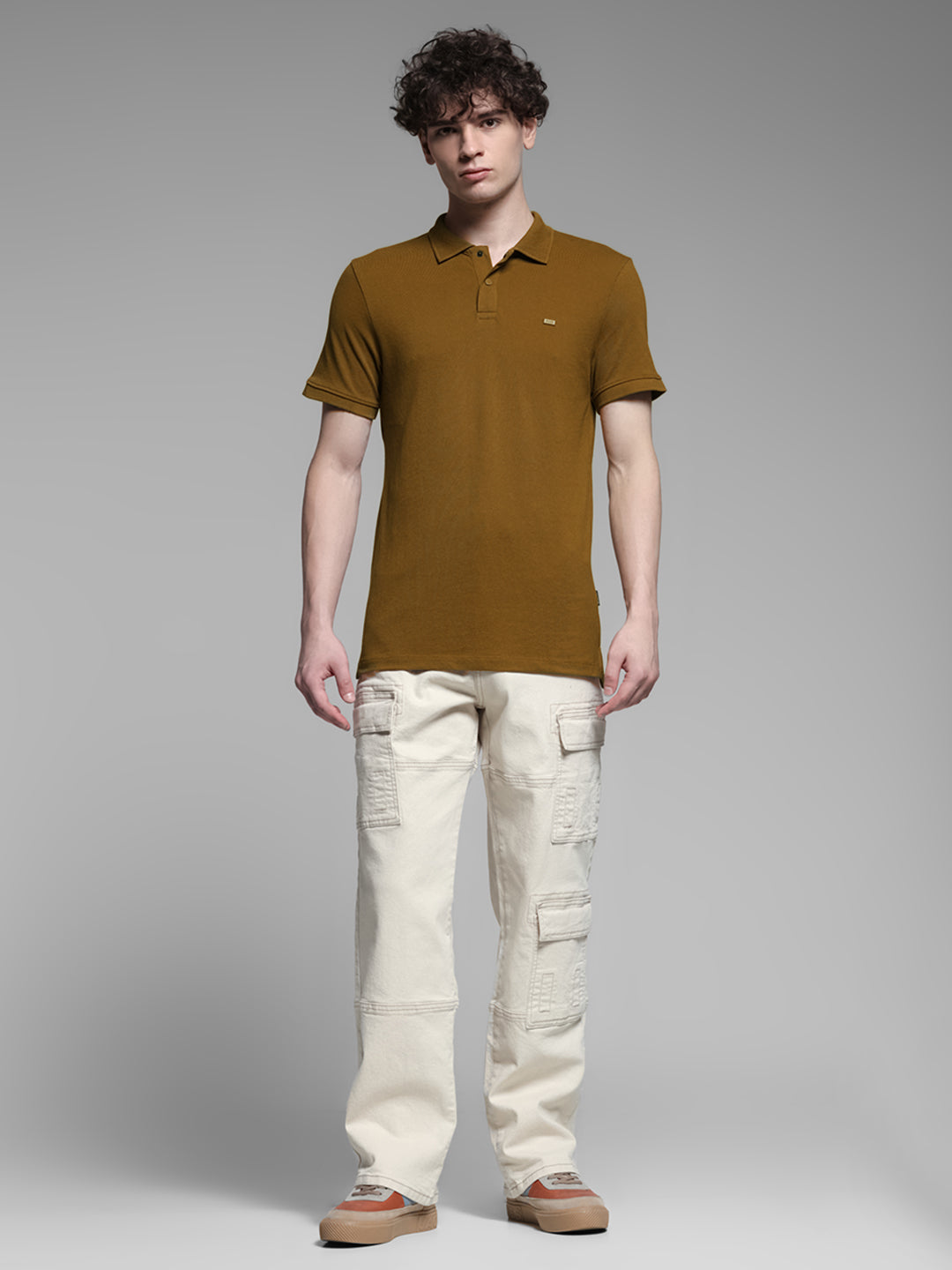 Bronze Brown Solid Polo