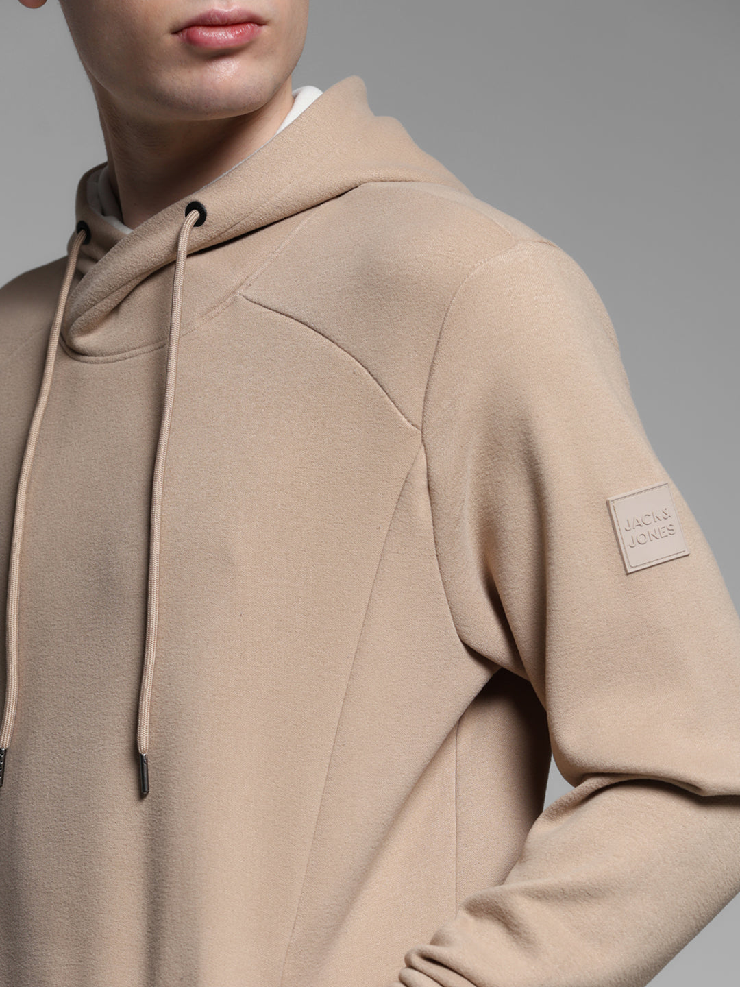Beige hooded Sweatshirt