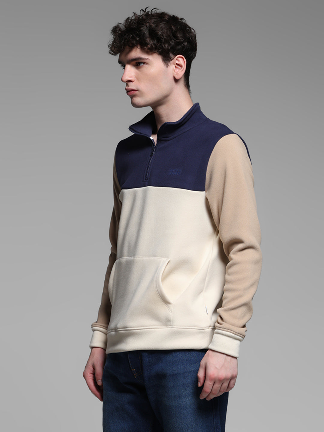 Colourblocked Half-Zip Sweatshirt