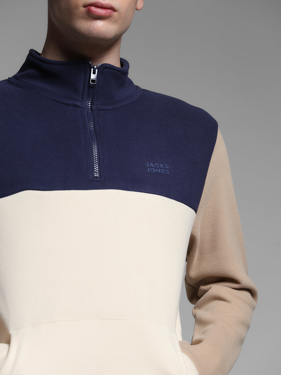 Colourblocked Half-Zip Sweatshirt