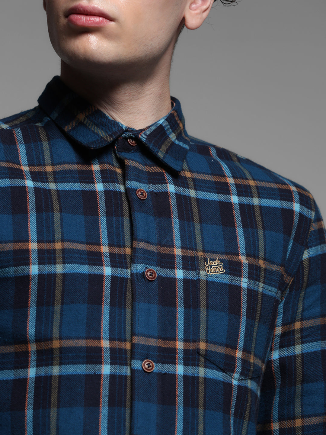 Blue Check Cotton Shirt