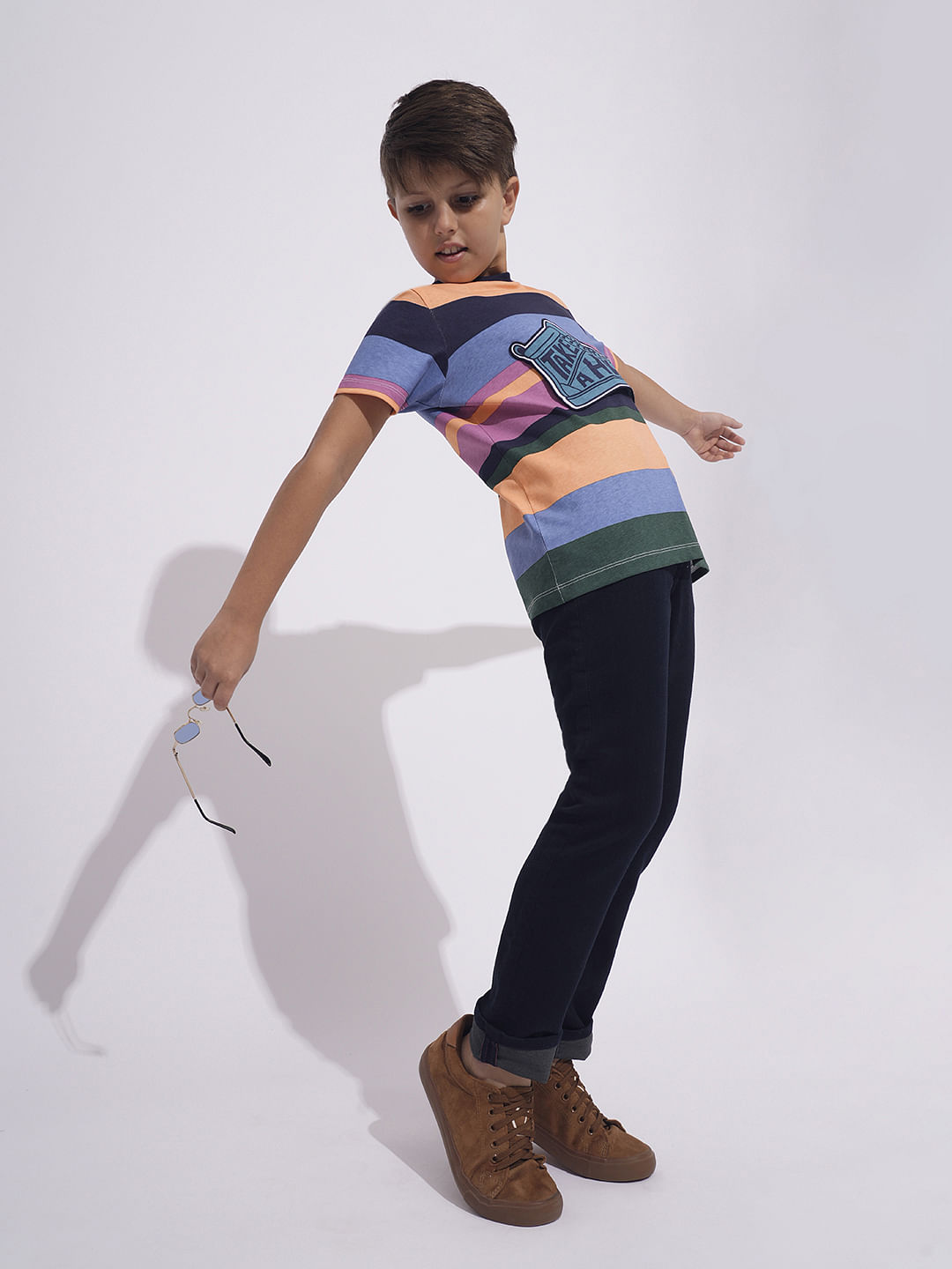 Dark Blue Mid Rise Jeans - 4/5Y