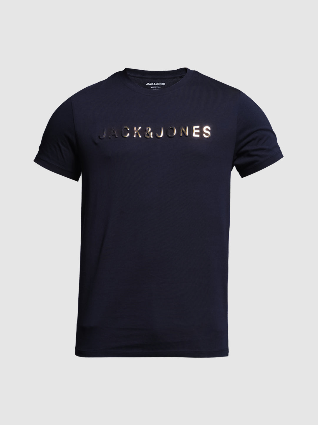 Blue Printed Cotton T-shirt