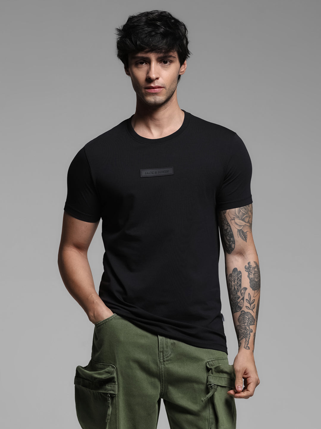 Black Logo Patch T-shirt