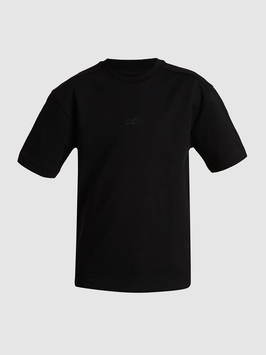 Boys Black Logo Print Oversized T-shirt
