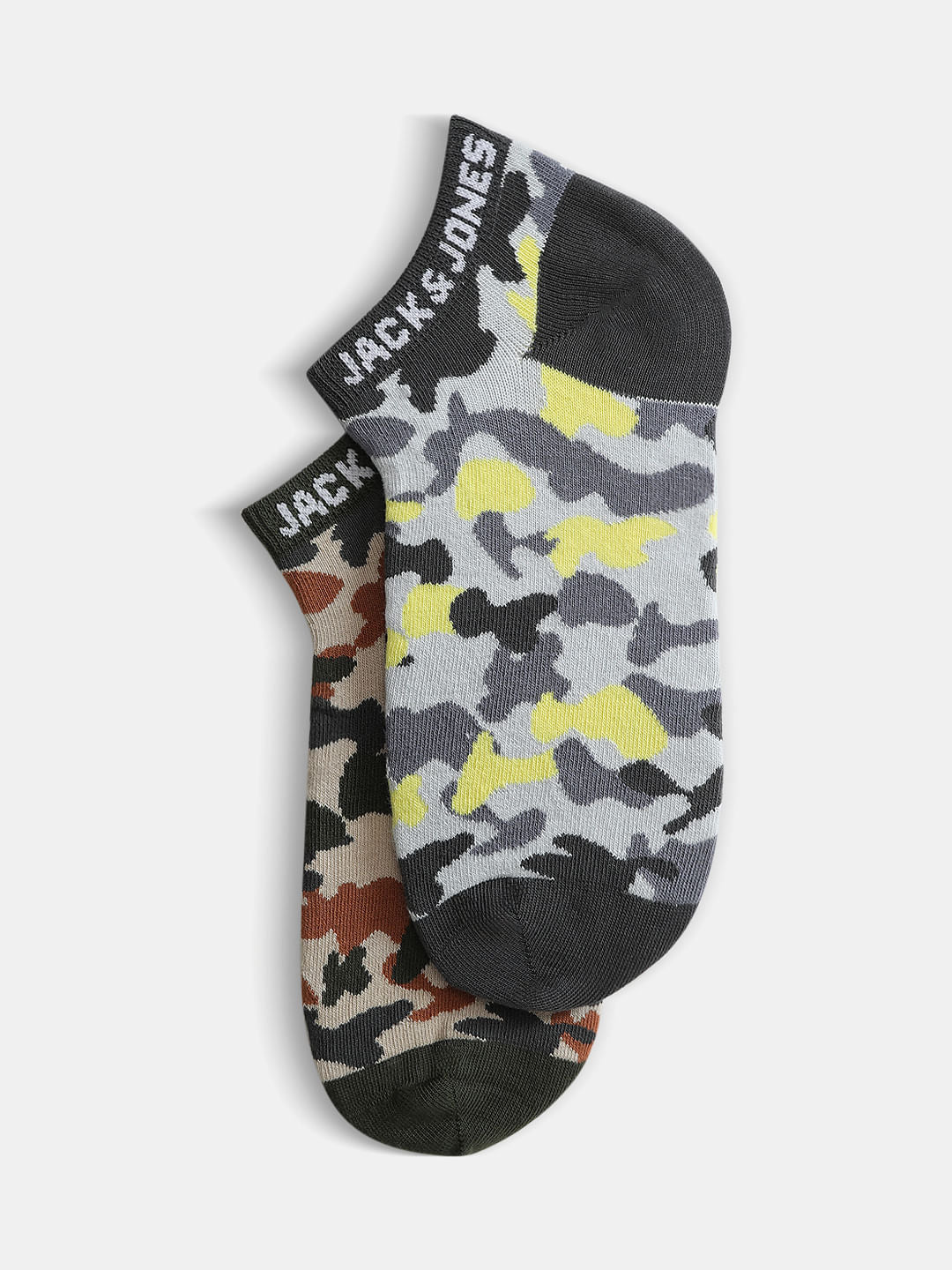 Pack Of 2 Camo Print Ankle Length Socks - ONE