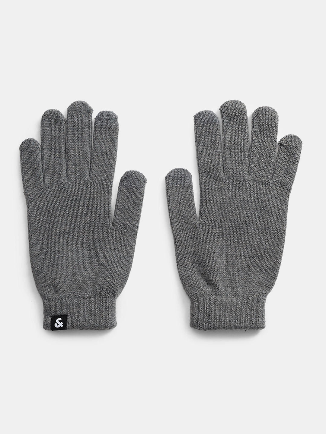 Grey Knitted Gloves