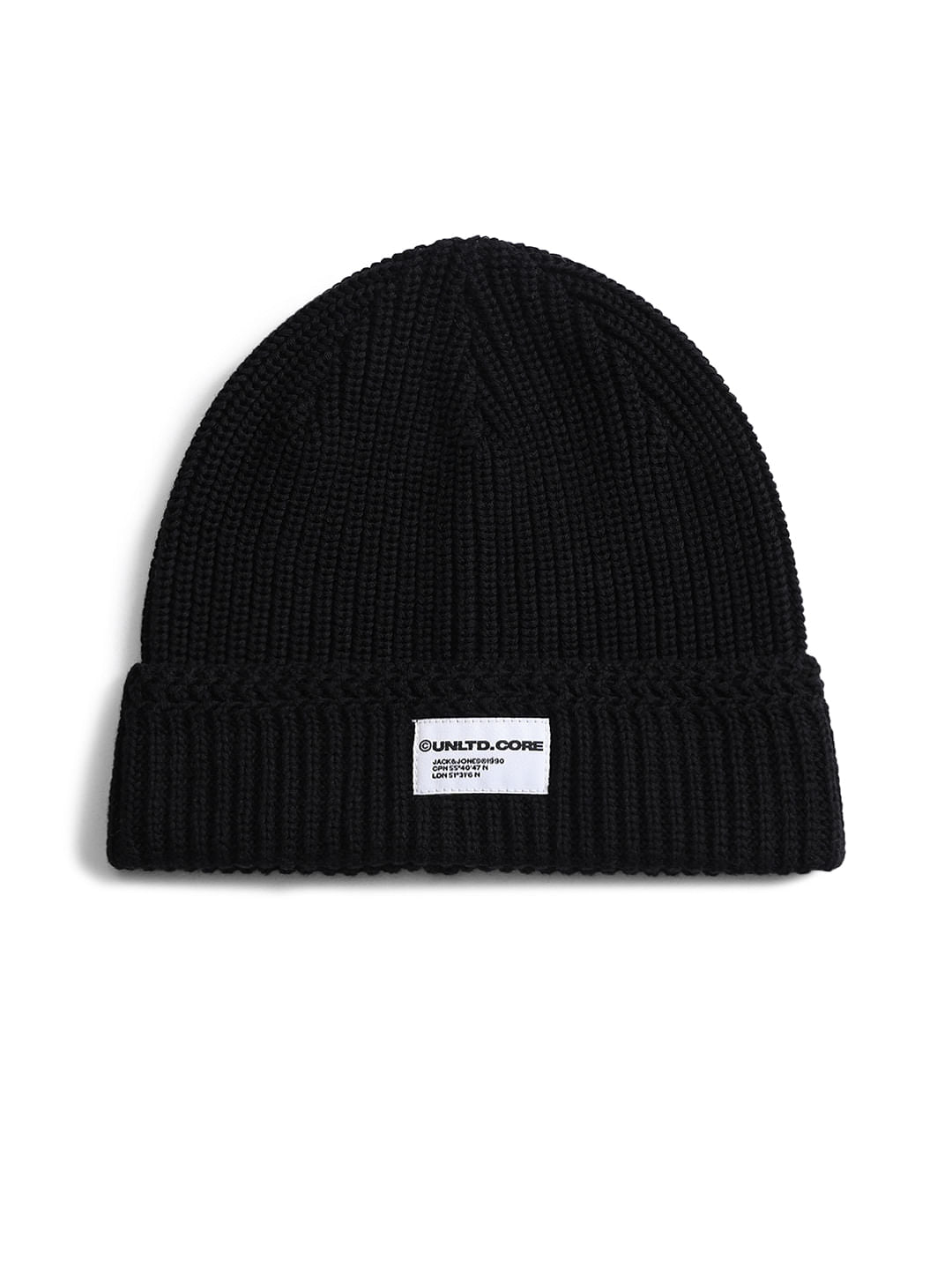 Black Organic Cotton Beanie - ONE