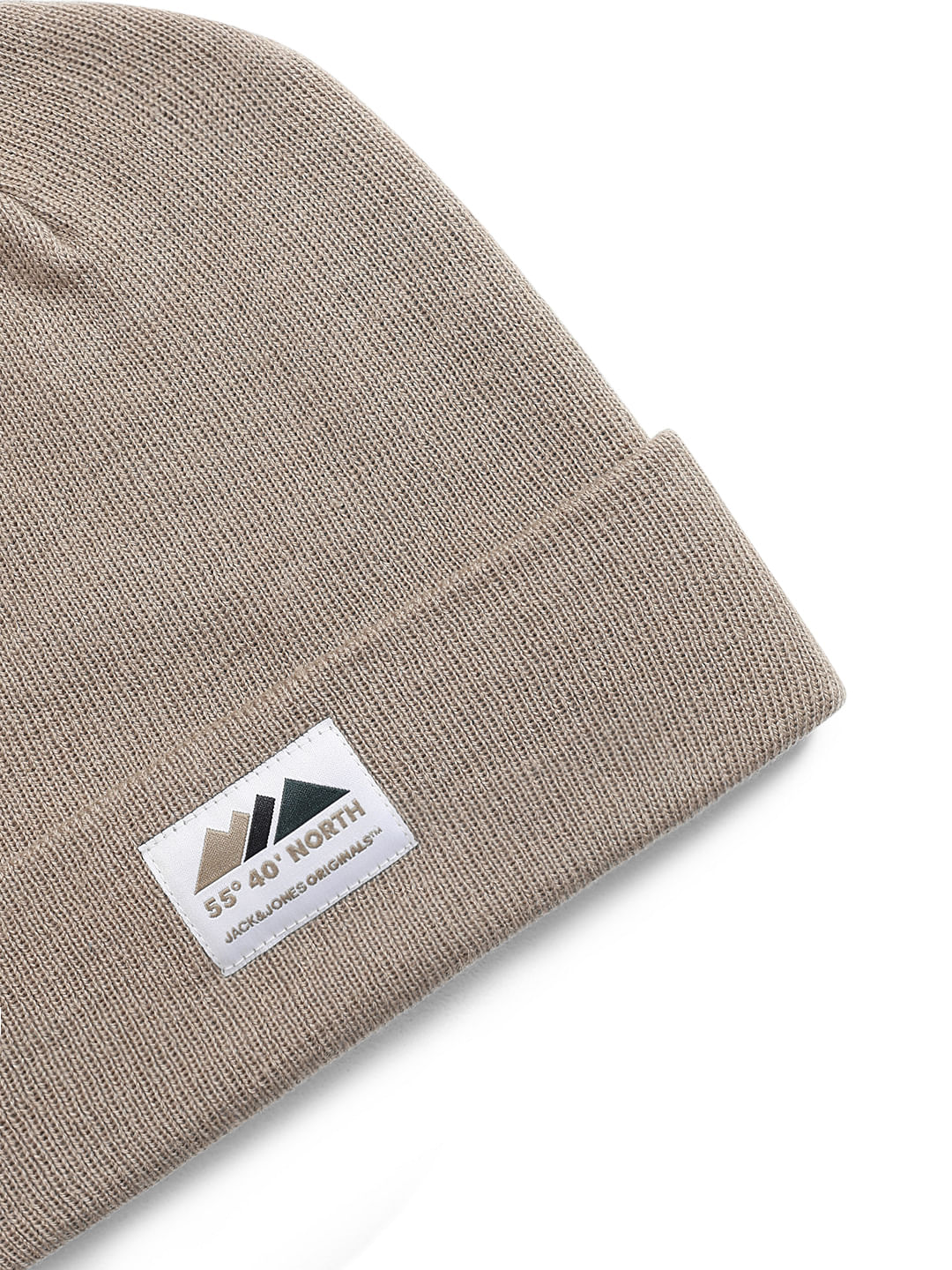 Dark Beige Recycled Polyester Beanie