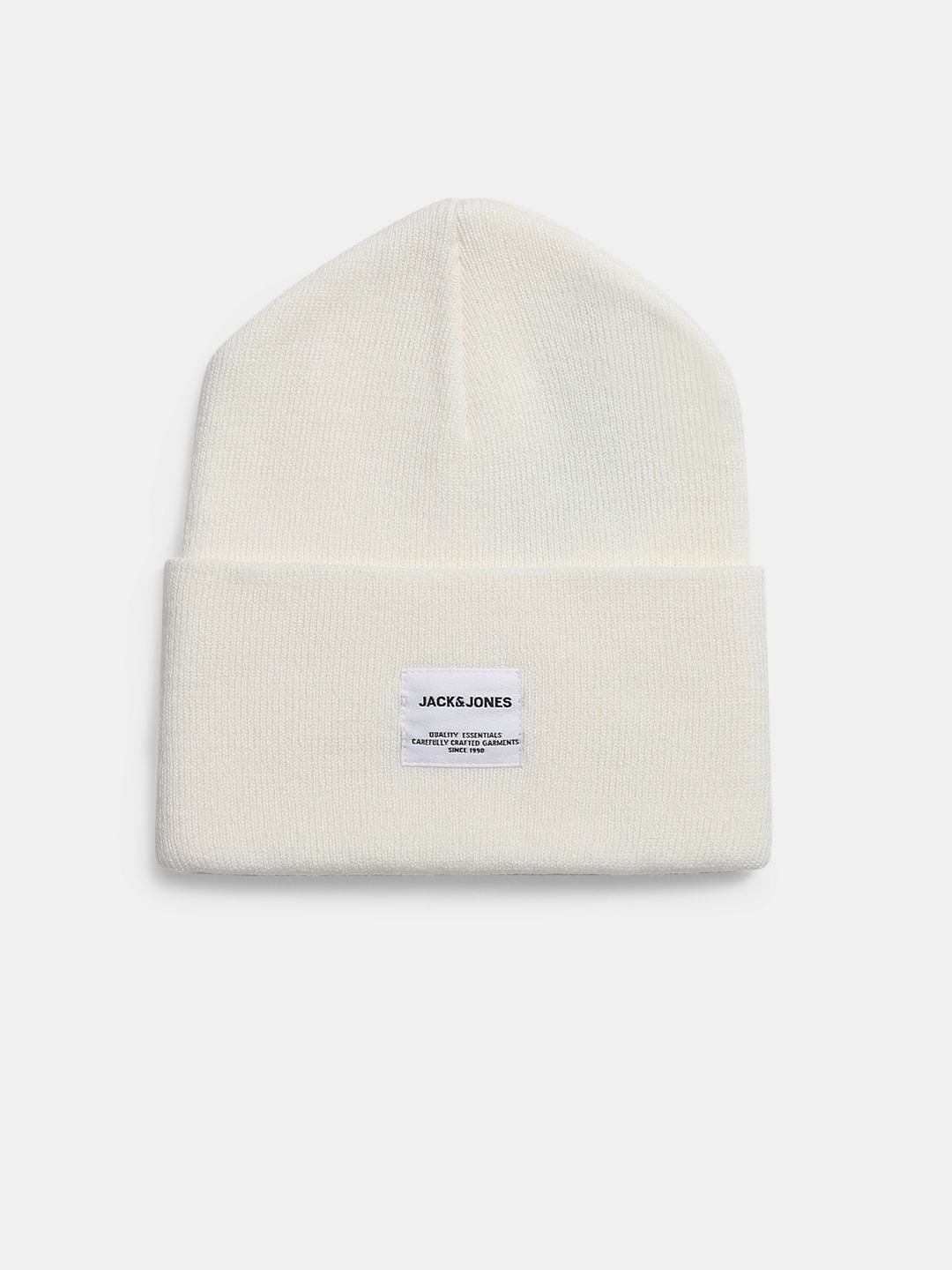 White Knitted Beanie - ONE