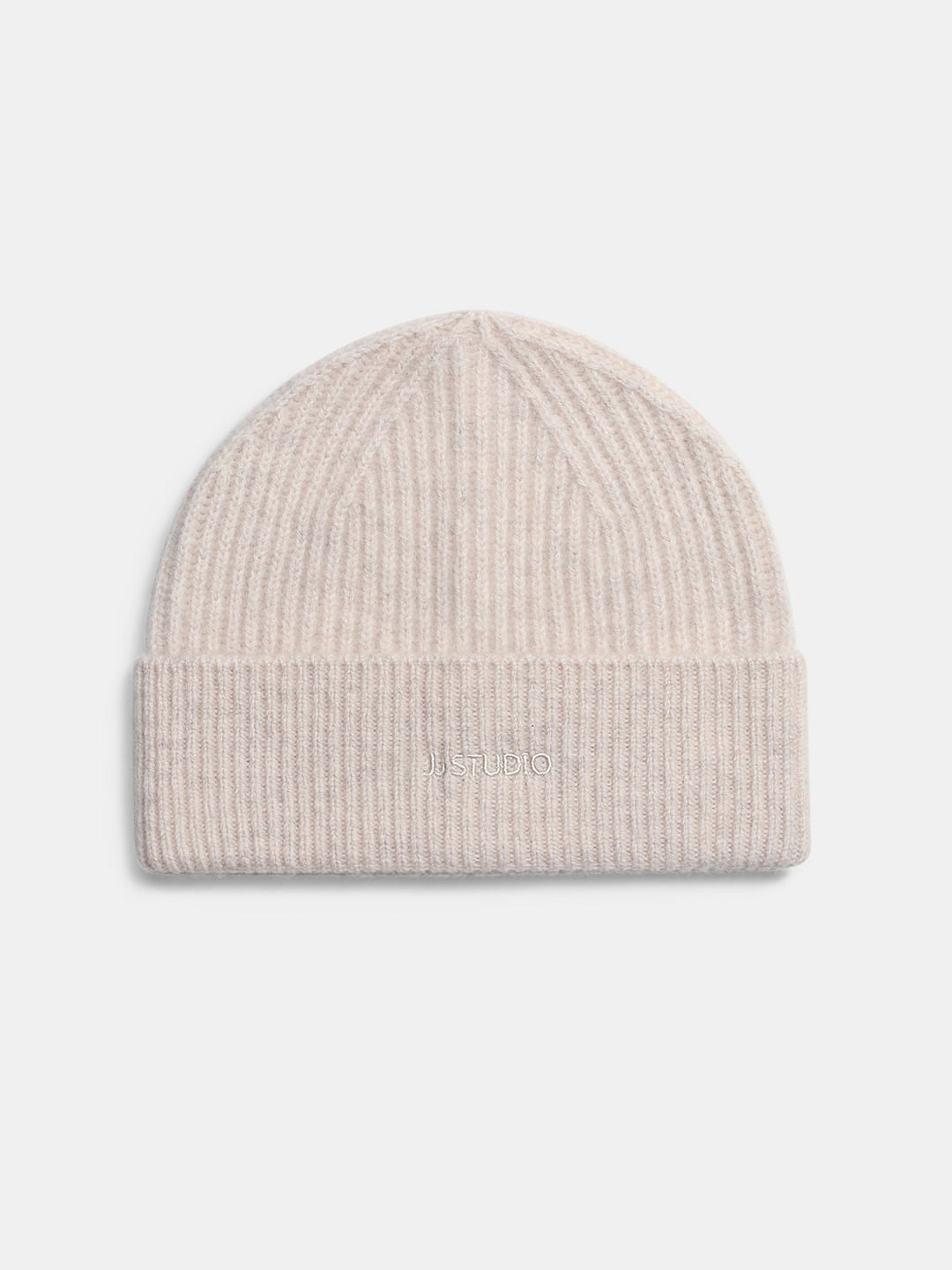 Light Beige Woollen Beanie - ONE