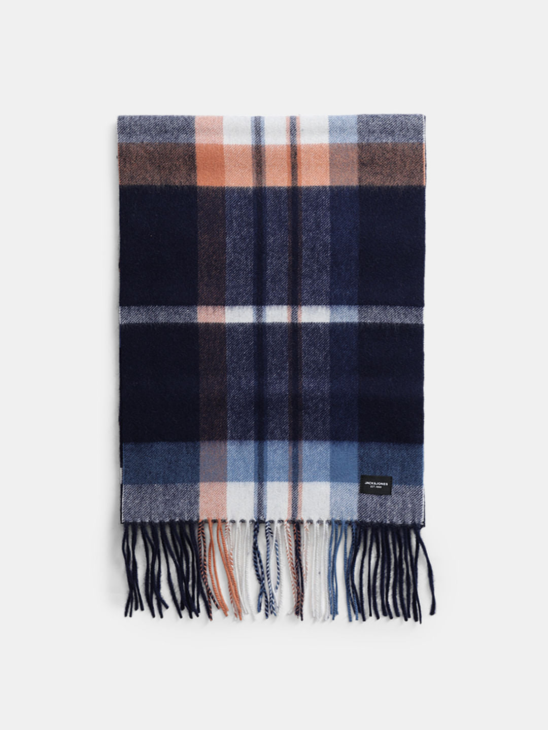 Blue Check Woven Scarf - ONE