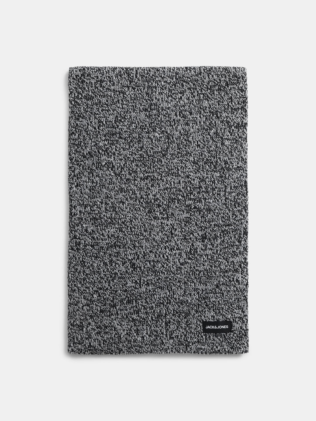 Black & White Knitted Scarf - ONE