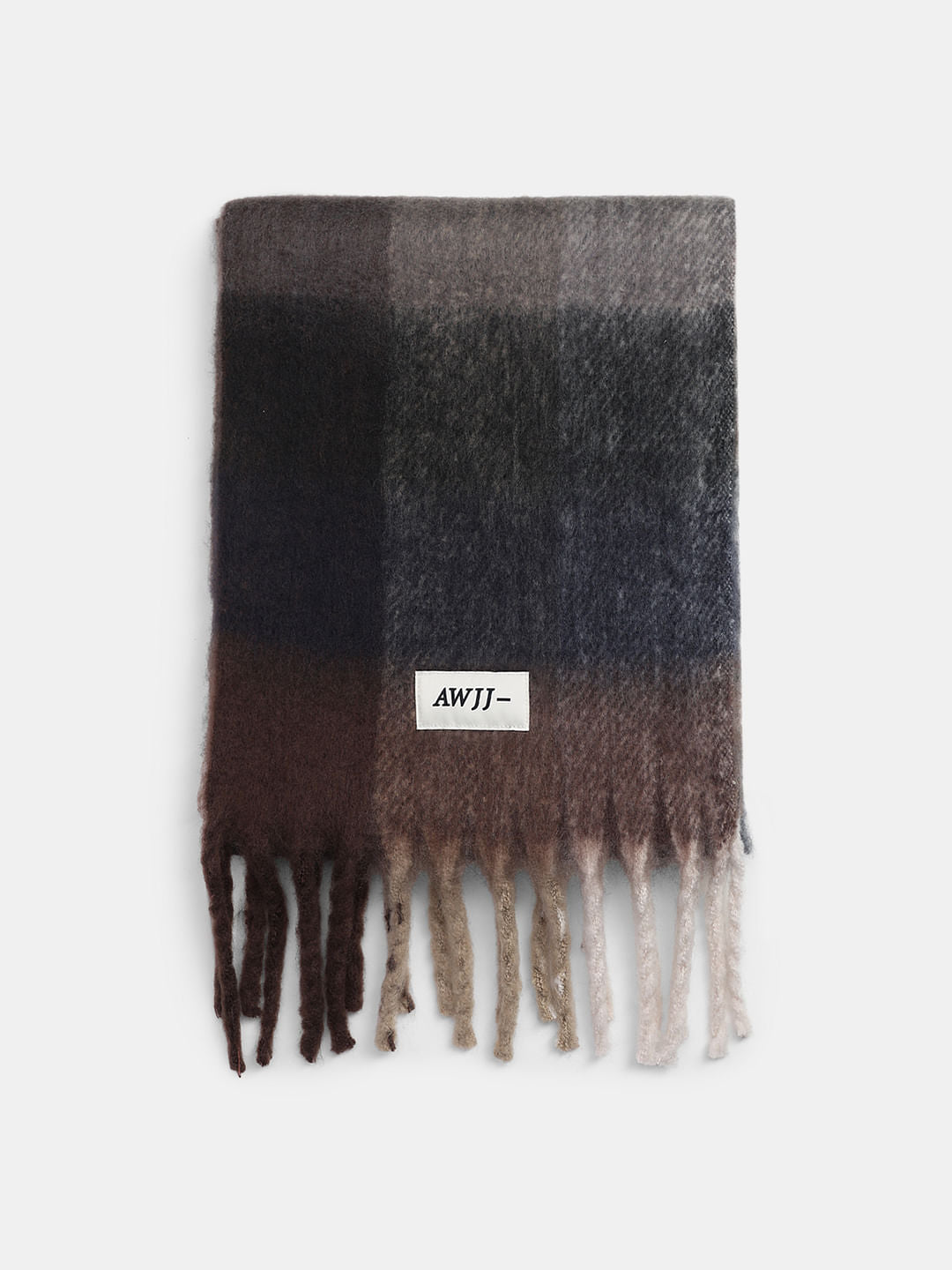 Dark Brown Printed Chunky Scarf