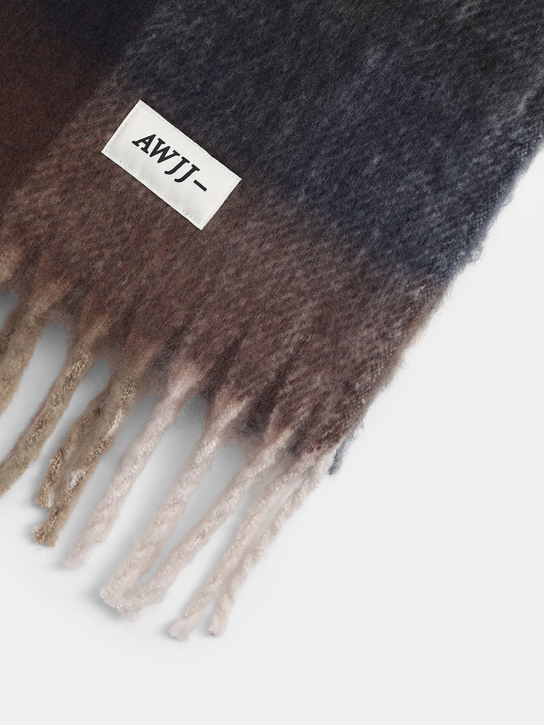 Dark Brown Printed Chunky Scarf