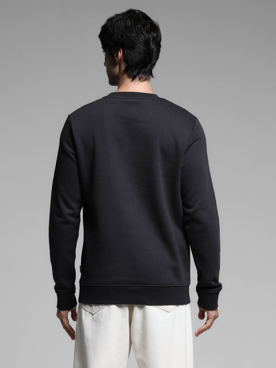 Black Typographic Logo Sweatshirt