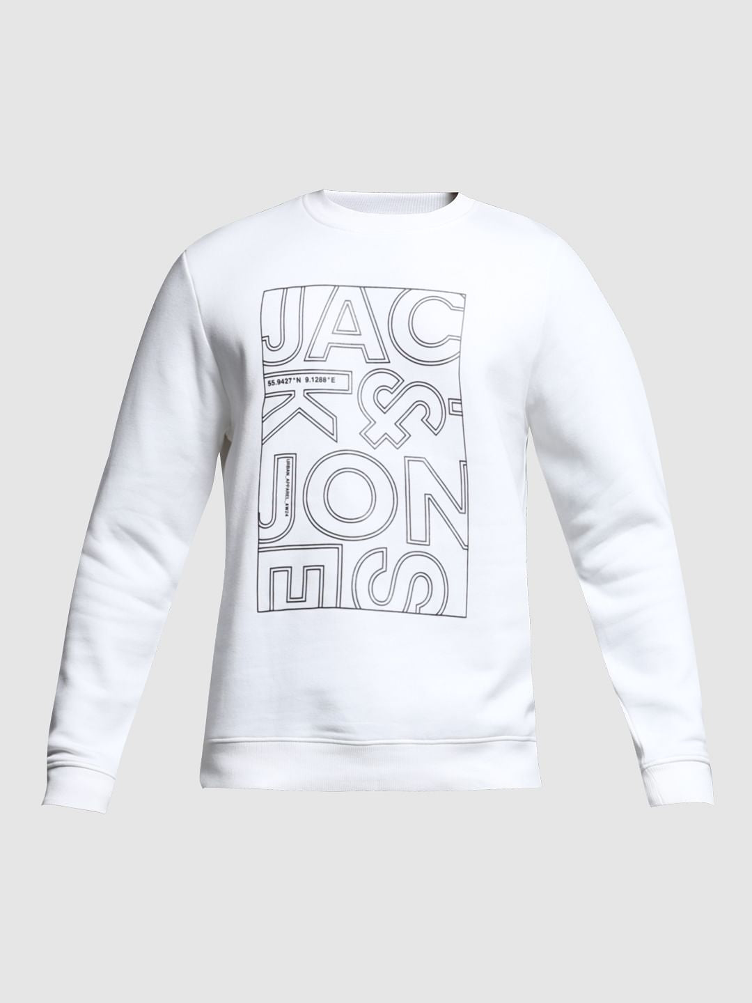 White Typographic Logo Sweatshirt