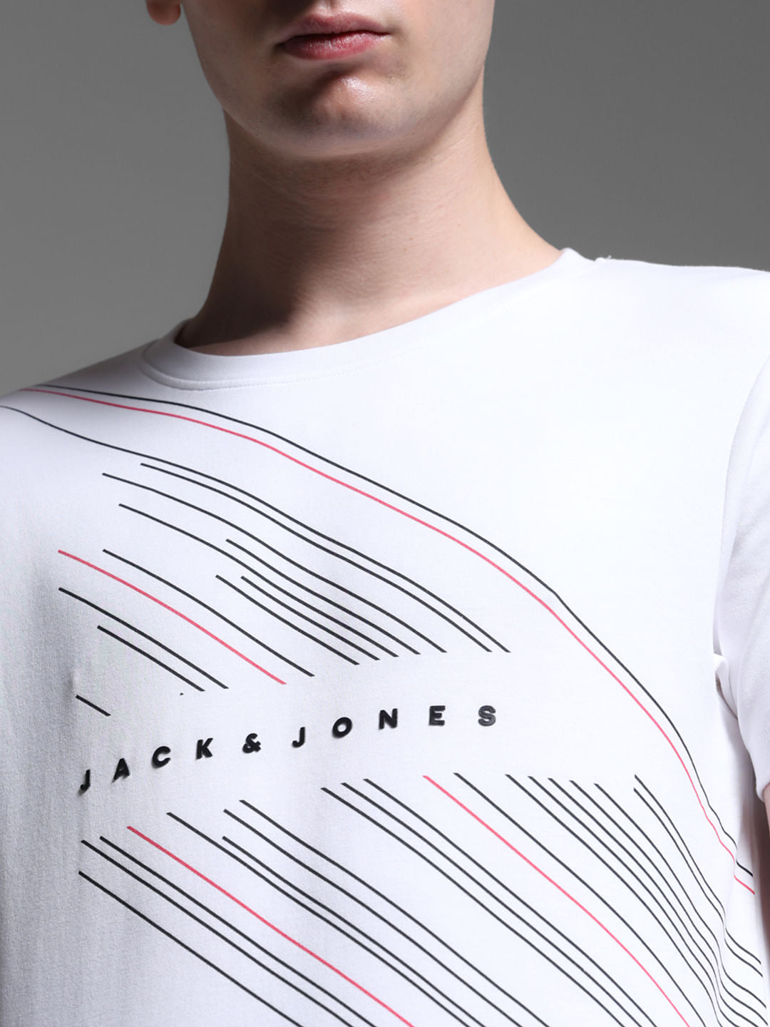 White Printed Cotton T-shirt