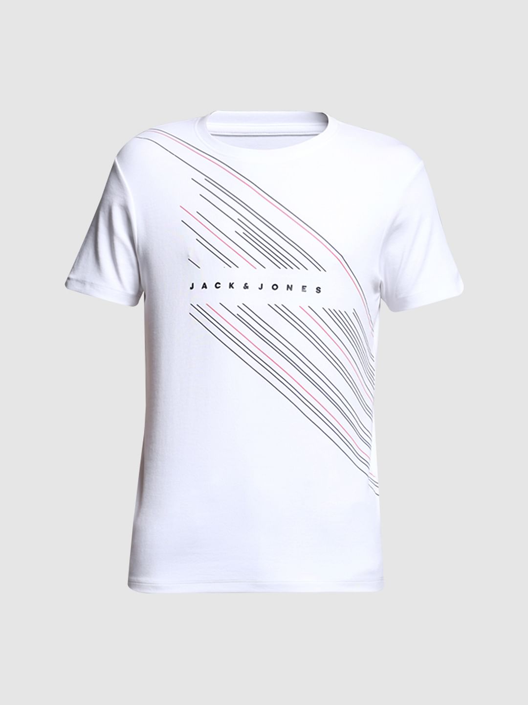 White Printed Cotton T-shirt