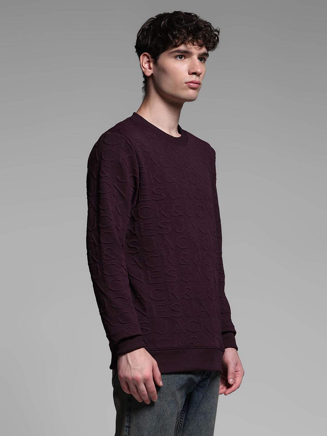 RED LOGO PRINT SWEATSHIRT