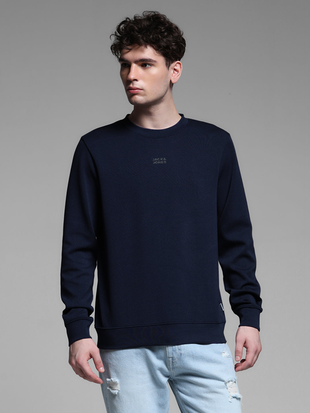 Navy Crew Neck Sweatshirt