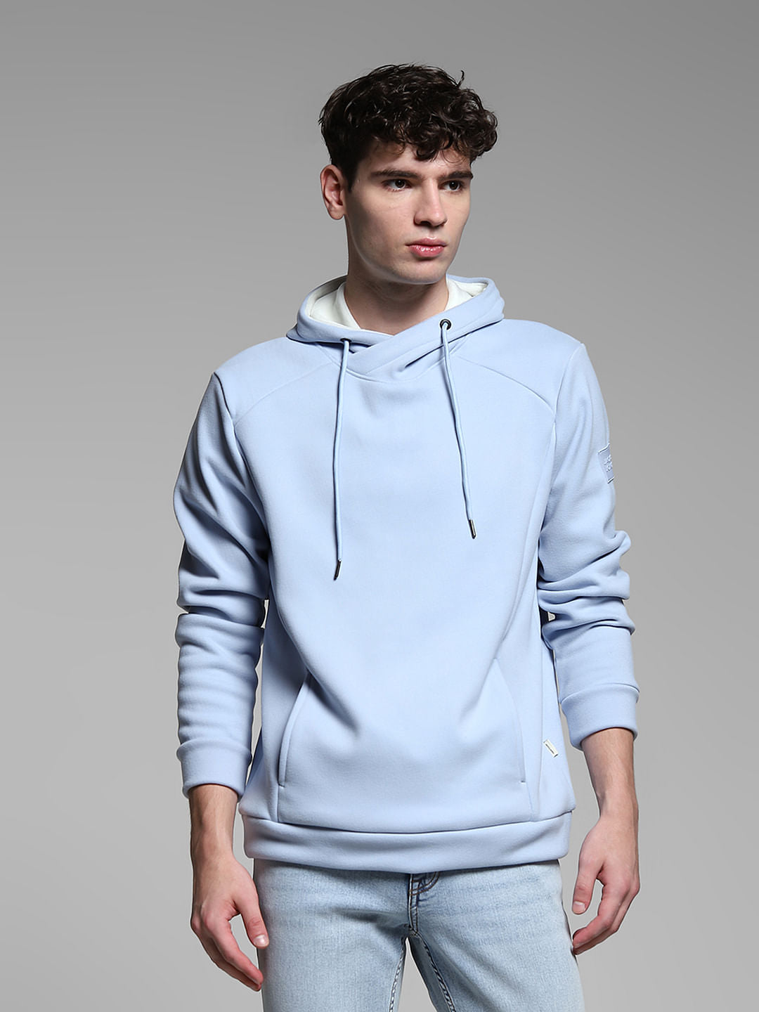 Light Blue Hooded Sweatshirt - S