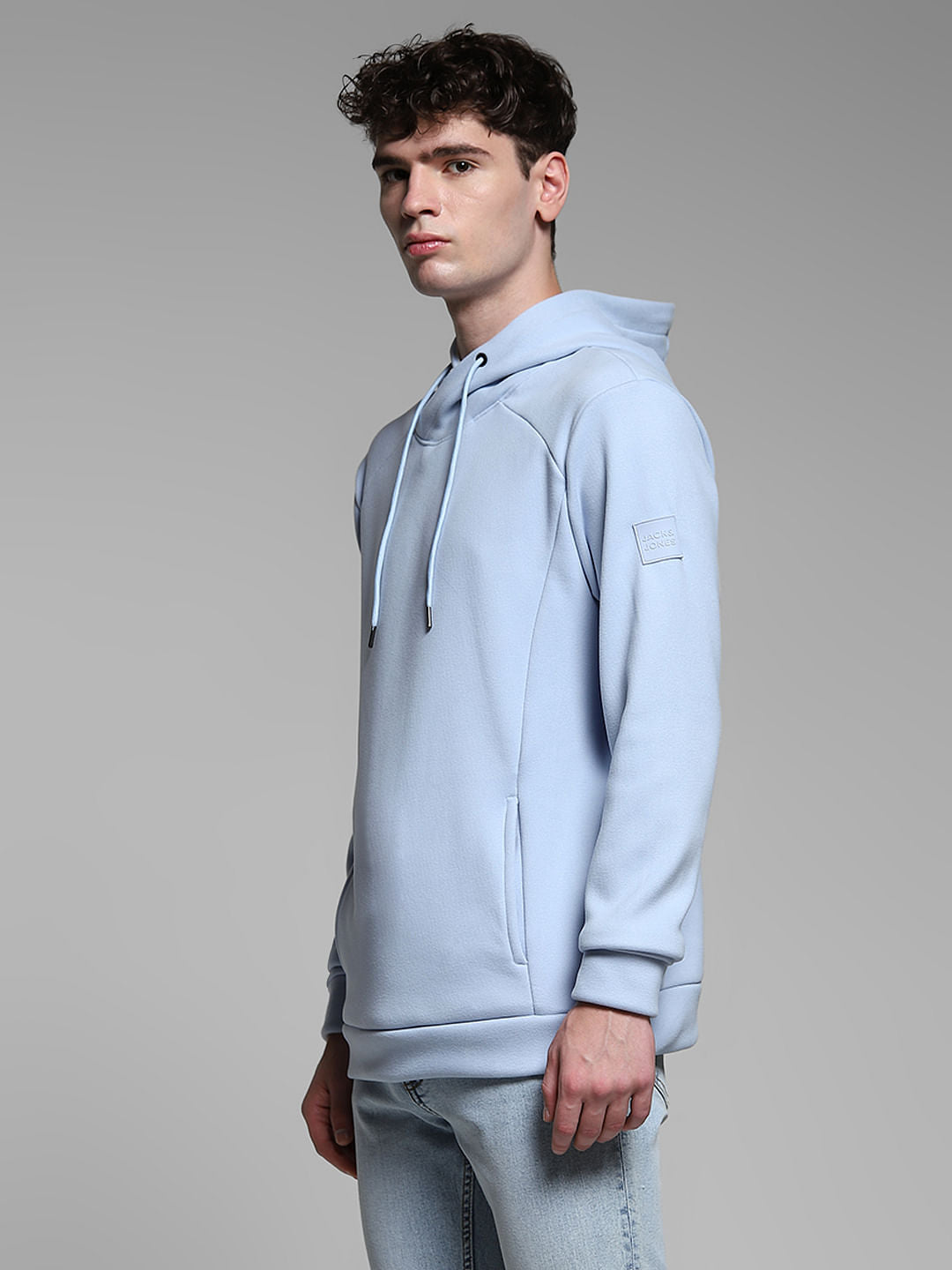 Light Blue Hooded Sweatshirt