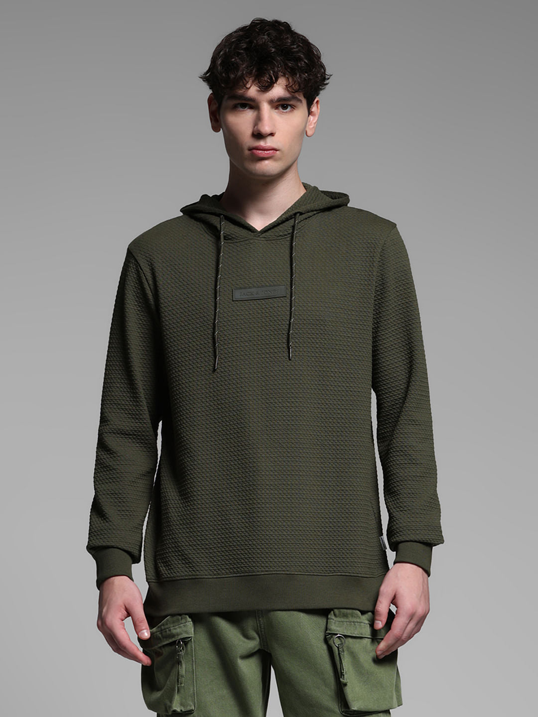 GREEN HOODED SWEATSHIRT