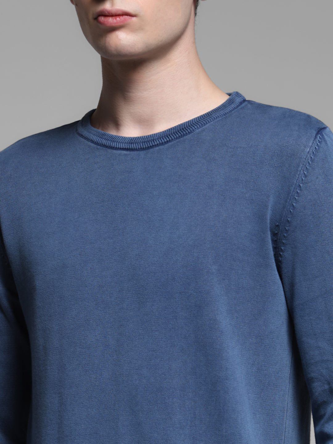 Blue Knitted Pullover