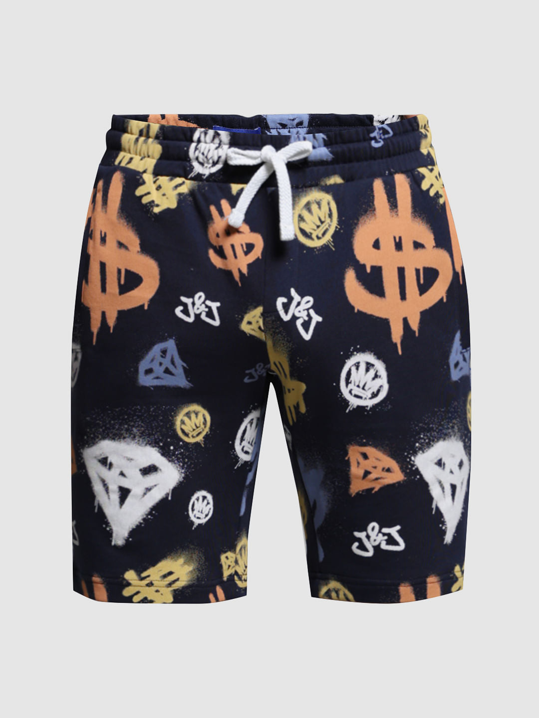 Blue Printed Co-ord Set Sweatshorts