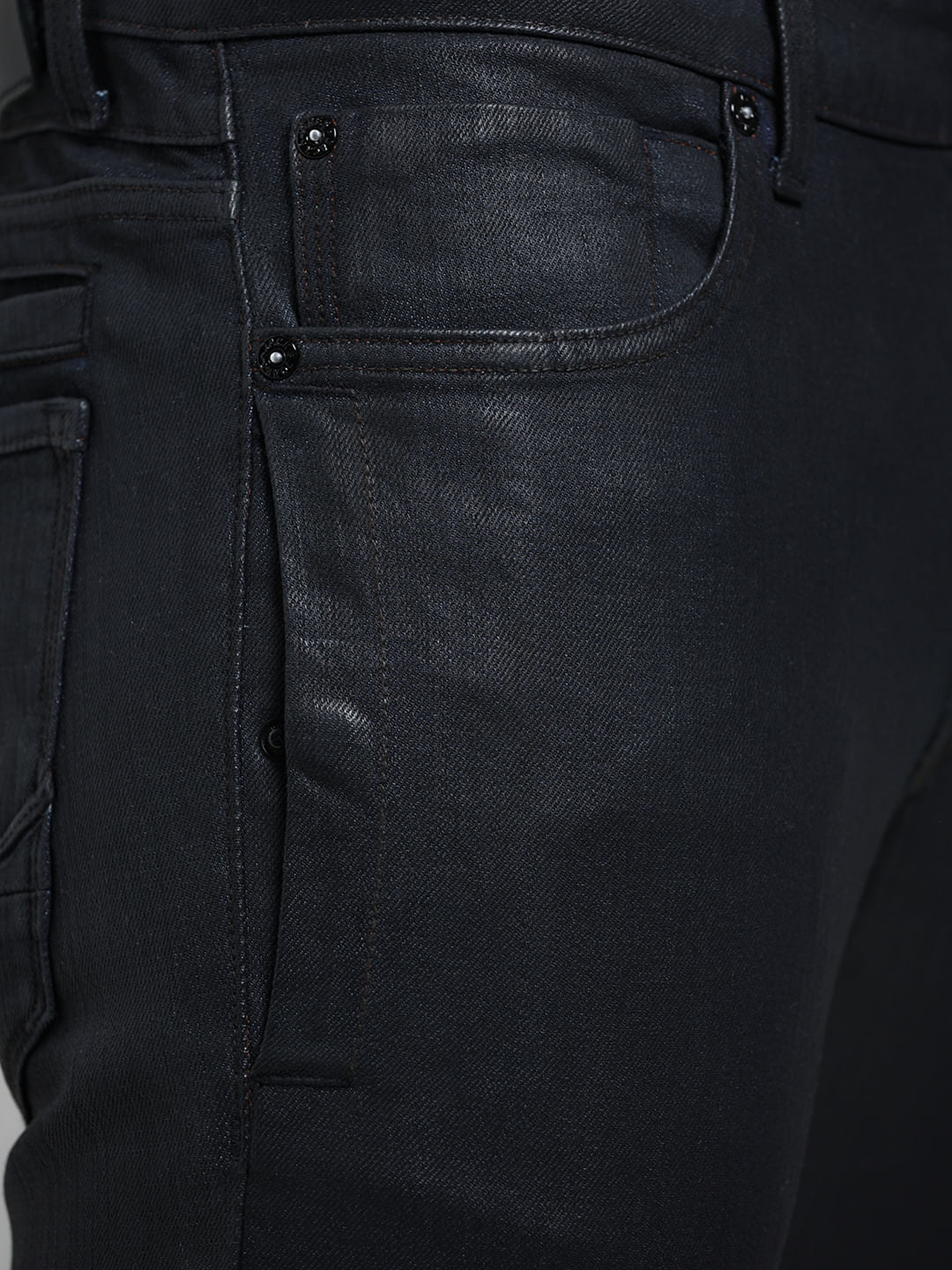 Black Mid Rise Clark Regular Fit Jeans