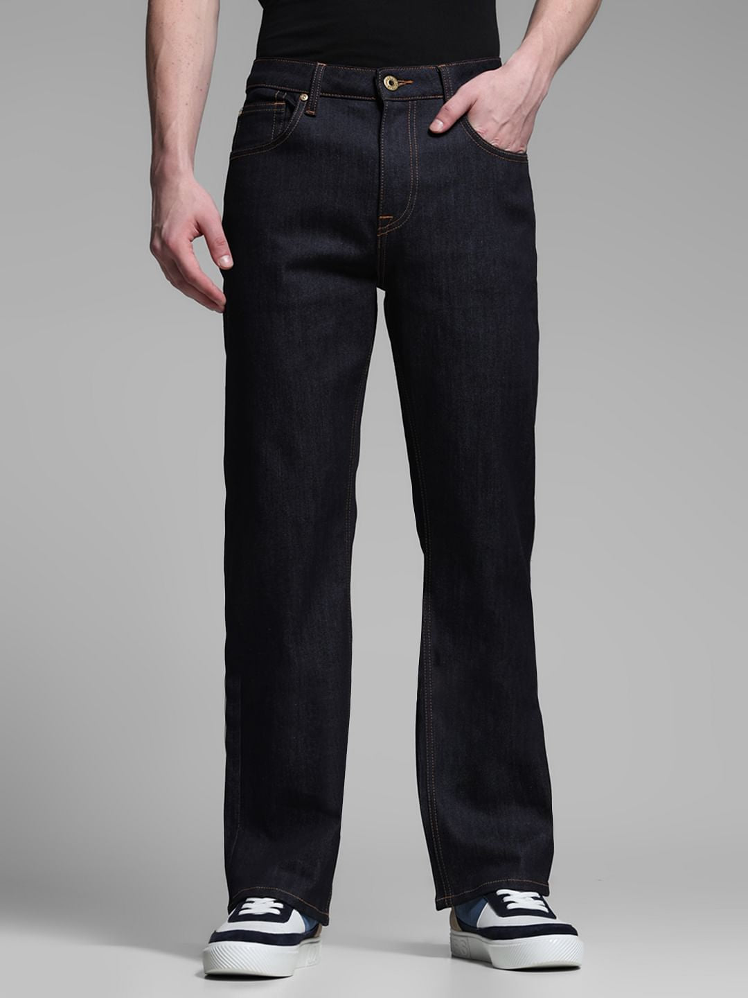 DARK BLUE CLIFF MID RISE JEANS - 28/30