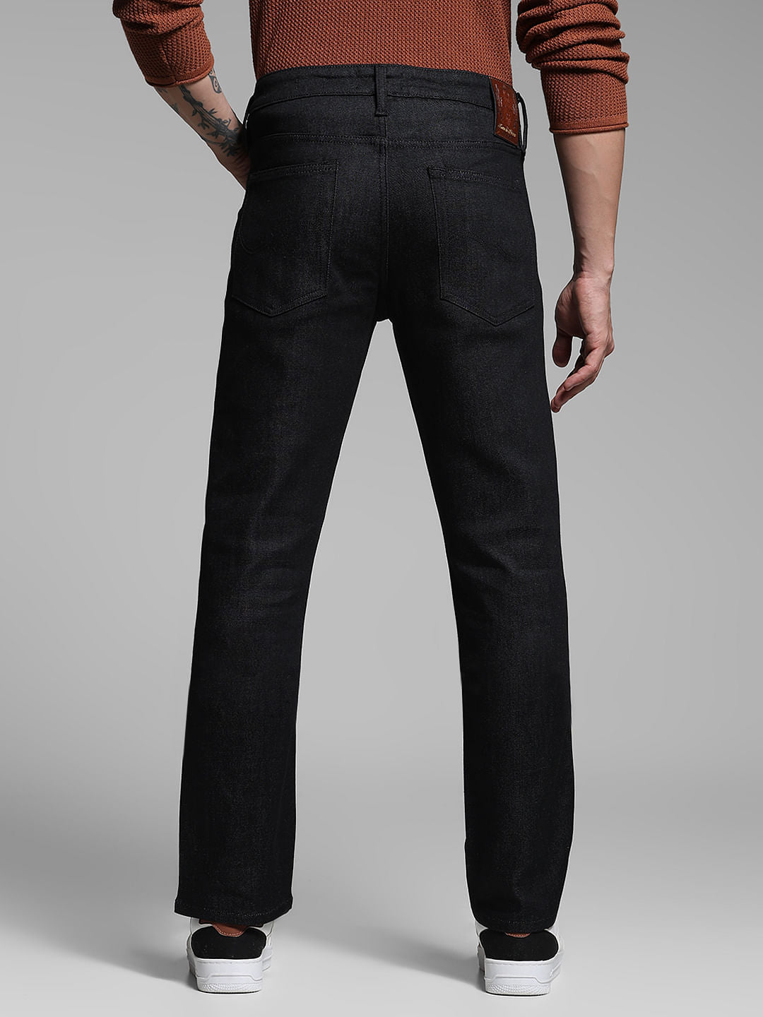 Black Low Rise Clark Regular Fit Jeans