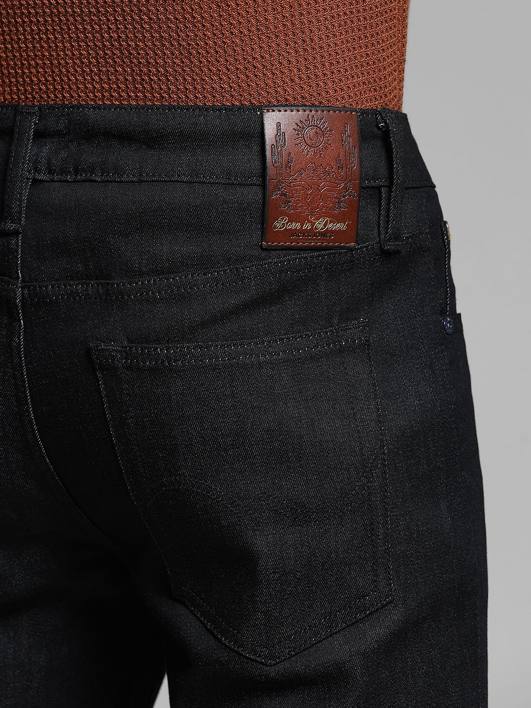 Black Low Rise Clark Regular Fit Jeans