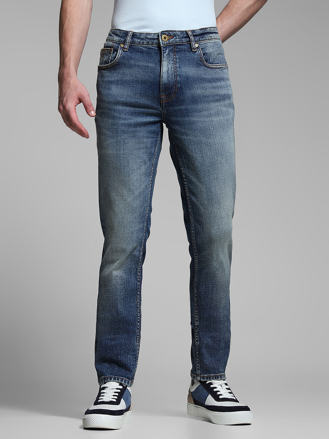 Blue Low Rise Tim Anti Fit Jeans
