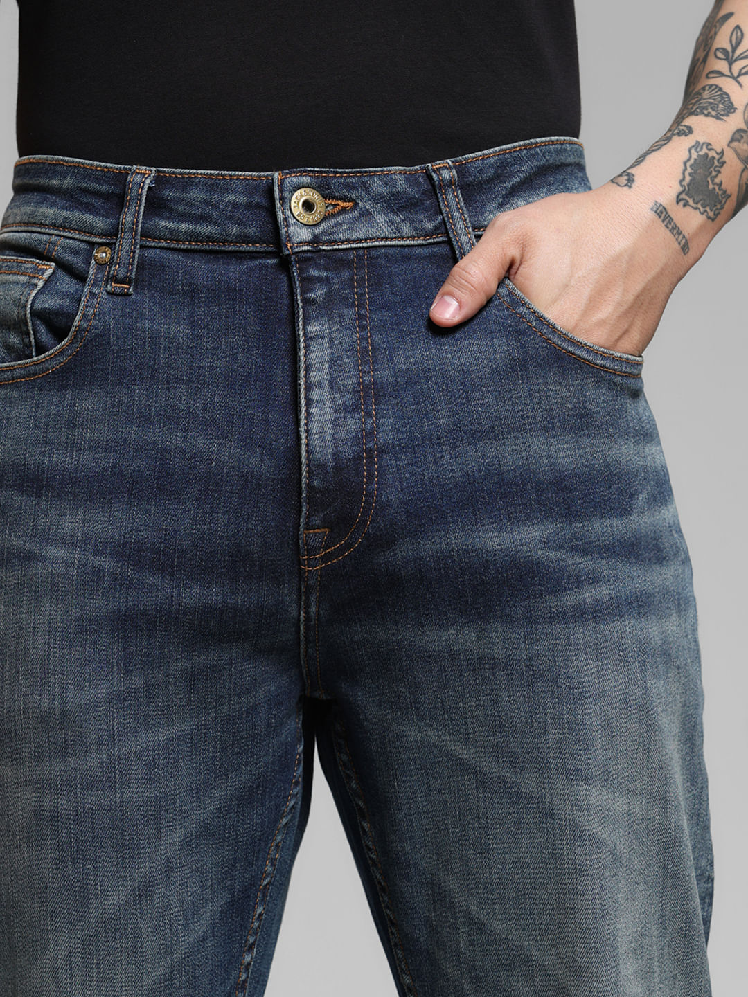 Blue High Rise Cliff Bootcut Jeans