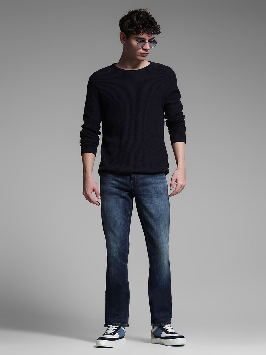 Blue Washed Clark Regular Fit Jeans