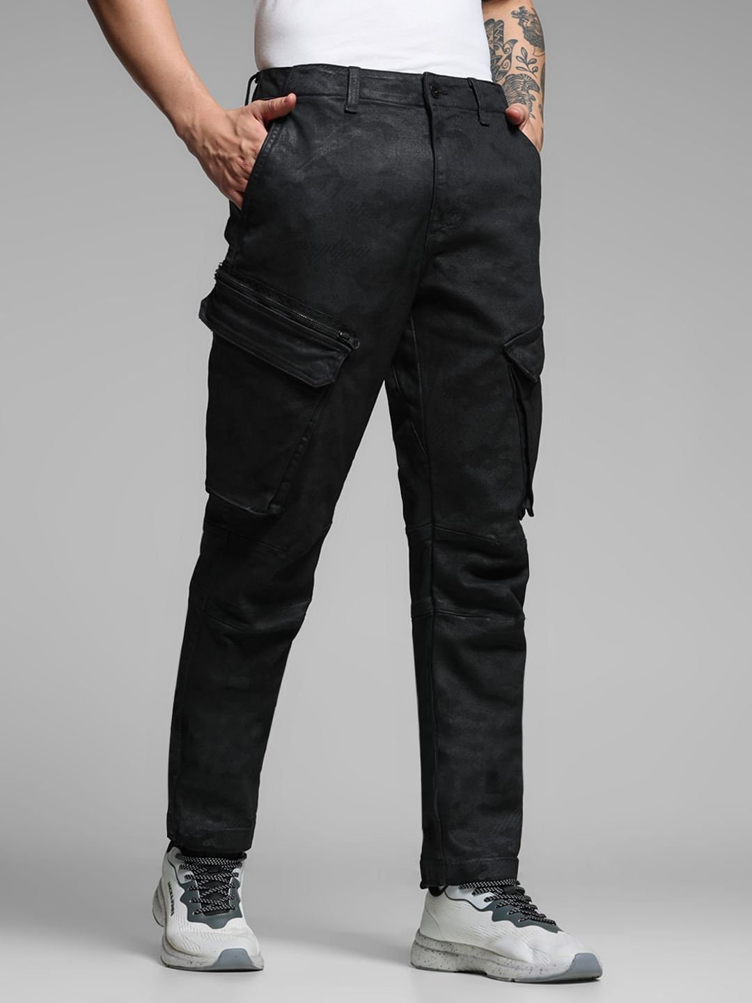 Slim Fit Schwarze Cargohose Herren Jack And Jones Cargo Trousers