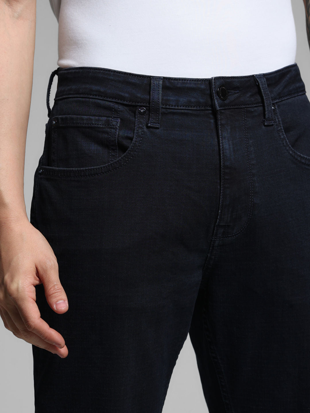 Black High Rise Cliff Bootcut Jeans