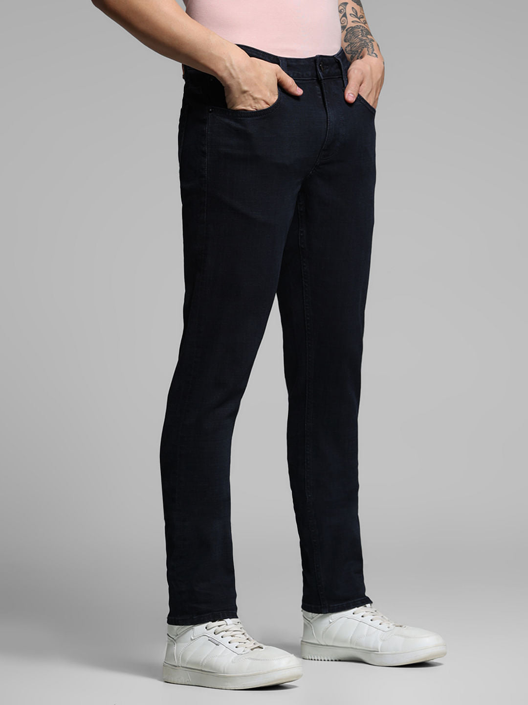 Black Low Rise Glenn Slim Fit Jeans